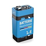 ANSMANN Lithium longlife Rauchmelder 9V Block Batterien - Premium Qualität...