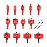 Lochsäge Set - 13tlg Lochkreissäge 18mm-75mm, Universal Metall Lochsägen...