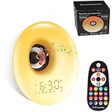 GUSHE 5-in-1 Night Light Bluetooth Speaker with Alarm Clock, Remote Control...