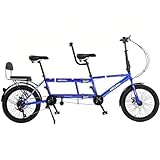 SAYEYBU Faltbares Tandem, City-Fahrrad, Cruiser-Fahrrad Mit 7 GäNgen,...