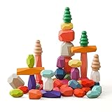 Promise Babe Montessori Holzspielzeug 48 PCS Balanciersteine für...