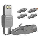 RedStar24 RJ45 Stecker Werkzeuglos CAT 7 – Netzwerkstecker für...