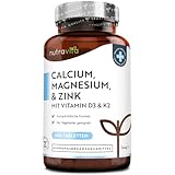 Kalzium Magnesium Zink - 400 vegetarische Tabletten [6 Monate] -...