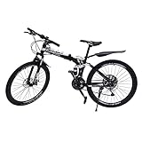 PIOJNYEN 26 Zoll Mountainbike MTB Fahrrad Klappbar Fully Mountainbike mit...