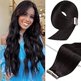 YDDM Tape In Extensions Echthaar 20pcs 35cm 40g Natürliches Schwarz...