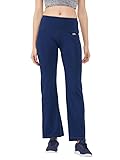 Clovia Damen Yogahose mit hoher Taille, bequeme Passform, Blau, 36