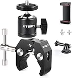 UTEBIT Super Klemme Stativ Gelenk-Kugelkopf Blitzschuh-Stativkopf mit 1/4...