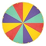 THE TWIDDLERS XXL Regenbogen Schwungtuch 6 Meter mit 24 Griffen für...