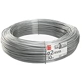 Spanndraht 1,3 Kg (ca.50m) Gartendraht Silber Ø 2mm Verzinkt...