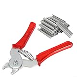 Drahtspannzange mit 600 Stück M-Ringen, Netzkäfigbefestigungswerkzeug...