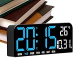 Digitaluhr mit großem Display – Digitaluhr mit Temperaturanzeige |...