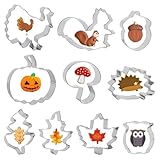 10 Stück Ausstechformen Herbst Set, Erntedankfest Keksausstecher...