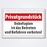 Hochwertiges Schild aus Alu-Dibond mit UV-Schutzlackierung '...