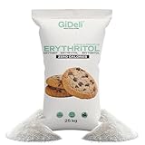 GiDeli Erythrit 25kg kalorienfreier Kristallzucker lebensmittel Ersatz als...