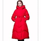 NGYYIO Daunenjacke Women's Winter Long Down Jacket Winter Hooded Zipper...