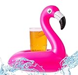 Aufblasbarer Flamingo Getränkehalter - Schwimmender Becher & Dosenhalter...