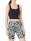 Urban Classics Damen TB4791-Ladies Soft AOP Cycle Yoga-Shorts, blackzebra,...