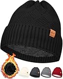 SUTIYO Beanie Mütze Damen mit Fleecefutter Herren Wintermütze Warme...