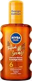 NIVEA SUN Tropical Bronze Ölspray LSF 6 (200 ml), Sonnenschutz für...