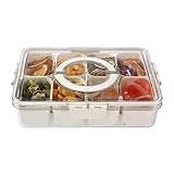 Snackbox Mit FäChern,Snackschale Mit Deckel Herausnehmbare 8 Fächer...