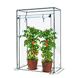 KANWOD Gewächshaus Garten mit Aufrollbarer Tür - Tomatengewächshaus -...