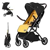 Daliya® YOOPI Reisebuggy, kompakt faltbar, mit Teleskopgriff, Flugzeug...