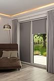 K-home® Thermo Springrollo/Mittelzugrollo Grau B85 x H150 cm