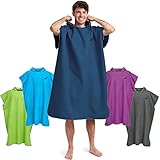 Fit-Flip Surf Poncho Mikrofaser - Umkleidehilfe Strand - Badeponcho für...