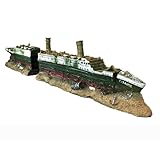 SLOCME Aquarium Titanic Shipwreck Dekorationen - Schiffs Dekorationen aus...