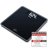 Beurer GS 400 black Signature Line Glas-/Personenwaage, mit großer...