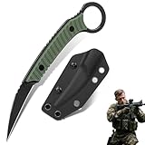 EDC Karambit Messer Mit Kydex Scheide, Messer Outdoor, 440c Stahl G10-Griff...