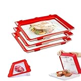 Aufschnittboxen für Kühlschrank, 3 Stück Food Preservation Tray,...