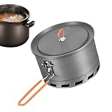 Campingtopf - Kochtopf mit Deckel und klappbarem Griff, Kochtopf mit Deckel...