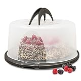 Hausfelder Kuchen Transportbox rund, Tortentransportbox mit Haube und...