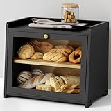 Cookery Brotkasten Holz mit 2 Etagen zur Brotaufbewahrung aus Bambus Bread...