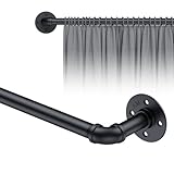 eSynic Industrielle Gardinenstange, 120–210 cm, ausziehbare...