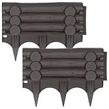 NUOBESTY 2 Stück Kunststoff Gartenpalisade Uv-beständig Wetterfest...