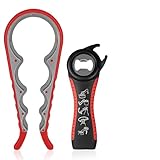 2 Stück Flaschenöffner, Dosenöffner mit Verschluss, 5-in-1 Deckelöffner...