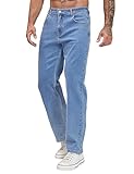 Ushdele Herren Regular Fit Stretch Jeans Straight Leg 5-Pocket Classic...