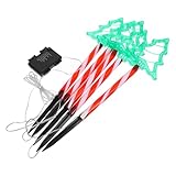 Abaodam LED Weihnachtsstern Gartenstecker Batteriebetrieben Rote und Weiße...
