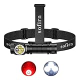 Sofirn HS43 3200LM Stirnlampe mit Rotlicht, Flutlicht kopflampe stirnlampe...