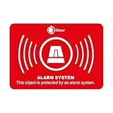 6 Aufkleber Alarm System außenklebend 5 cm I hin241 I Hinweis auf...