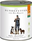 defu Hundefutter | 6 x 820 g | Bio Huhn Sensitive | Premium Bio Nassfutter...