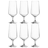 Leonardo Puccini Bier-Gläser 6er Set, Pilsgläser mit gezogenem Stiel,...