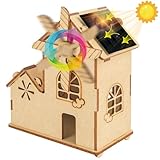 Solar Haus bausatz,DIY Montage holzbausatz mit Windmühle,Mint Wissenschaft...