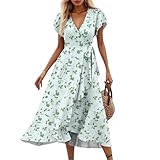 BFTHWY Sommer Kleider für Damen Kleid Elegant Midikleid Lang Sommerkleid...