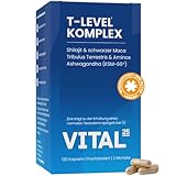 T-Level Testosteron¹ Kapseln - hochdosiert mit Shilajit, Ashwagandha...