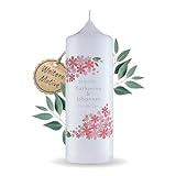 ENGELS KERZEN – Stumpenkerze Ø7 H 20cm Blumenmeer - Hochzeitskerze...