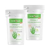 NORSAN Premium Omega 3 Vegan Kapseln 2er Pack (2x 80 Stück) / 1.700mg...