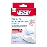 SOS Steriler Wundverband SENSITIV (5 Stück 10cm x 7,5cm) – extra weiche...